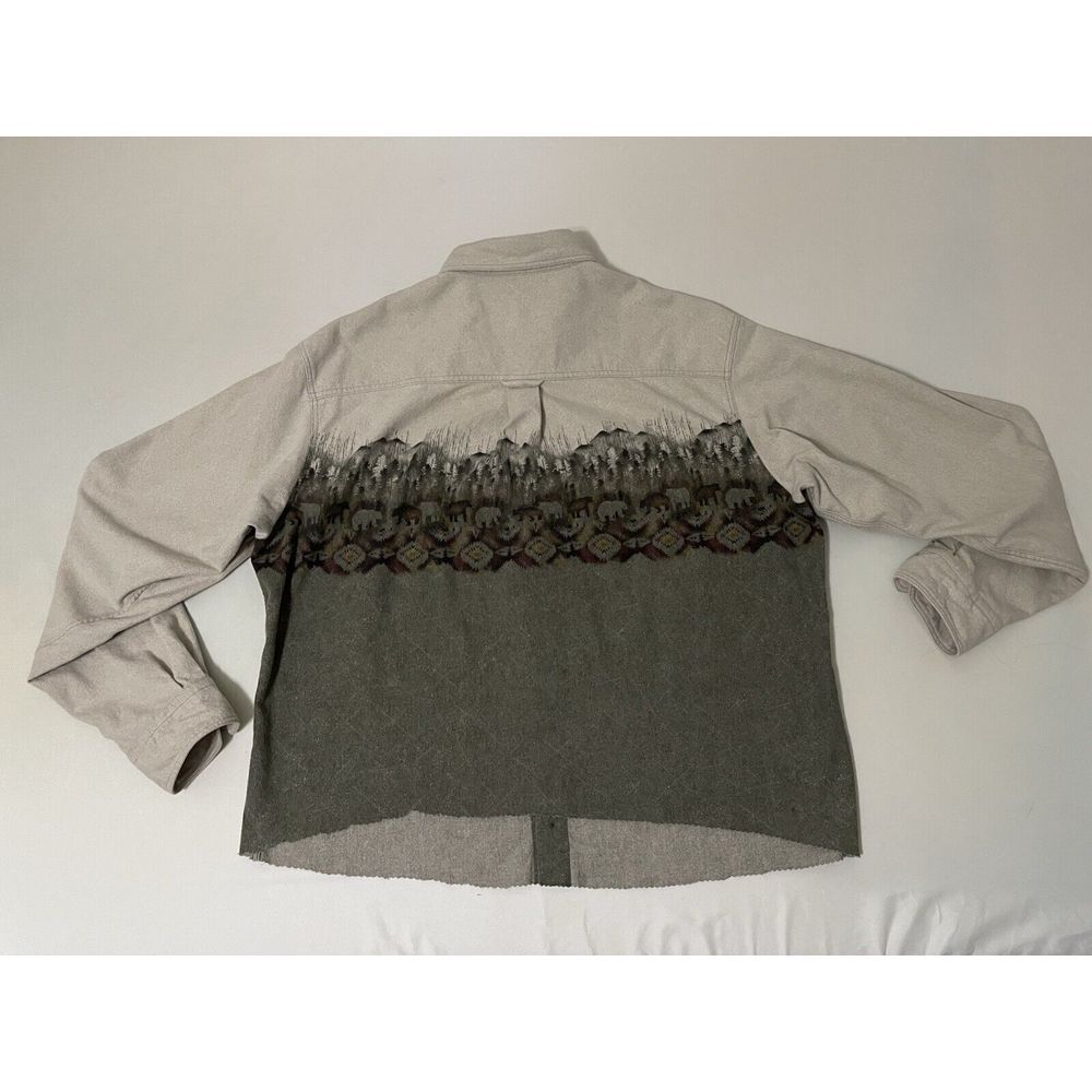 John Rich and Bros Woolrich Shirt Vintage Bear Mountain Men's Large Flawed - Picture 5 of 6